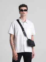 Men's Beige Casual Oversized Half Sleeves Shirt
