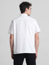 Men's Beige Casual Oversized Half Sleeves Shirt
