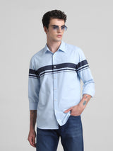 Men's Blue Casual Slim Fit Full Sleeves Shirt