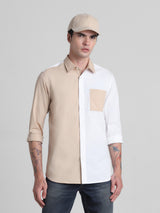 Men's Brown Casual Regular Fit Full Sleeves Shirt