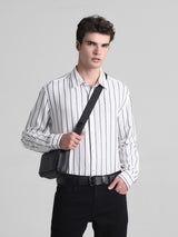 Men's White Casual Regular Fit Full Sleeves Shirt