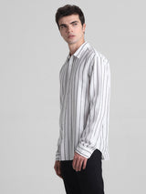 Men's White Casual Regular Fit Full Sleeves Shirt