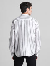Men's White Casual Regular Fit Full Sleeves Shirt