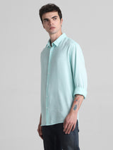 Men's Green Casual Regular Fit Full Sleeves Shirt