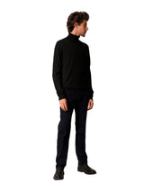 Men's Black Casual Regular Fit Solid Full Sleeves Sweater