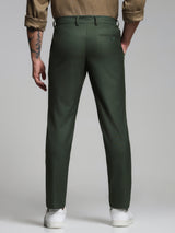 Men's Green Casual Slim Fit Stretchable Pant