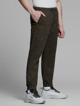Men's Green Casual Regular Fit Pant