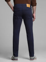 Men's Blue Casual Slim Fit Stretchable Pant