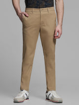 Men's Brown Casual Slim Fit Stretchable Pant