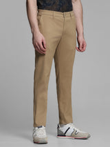 Men's Brown Casual Slim Fit Stretchable Pant