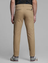 Men's Brown Casual Slim Fit Stretchable Pant