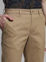 Men's Brown Casual Slim Fit Stretchable Pant