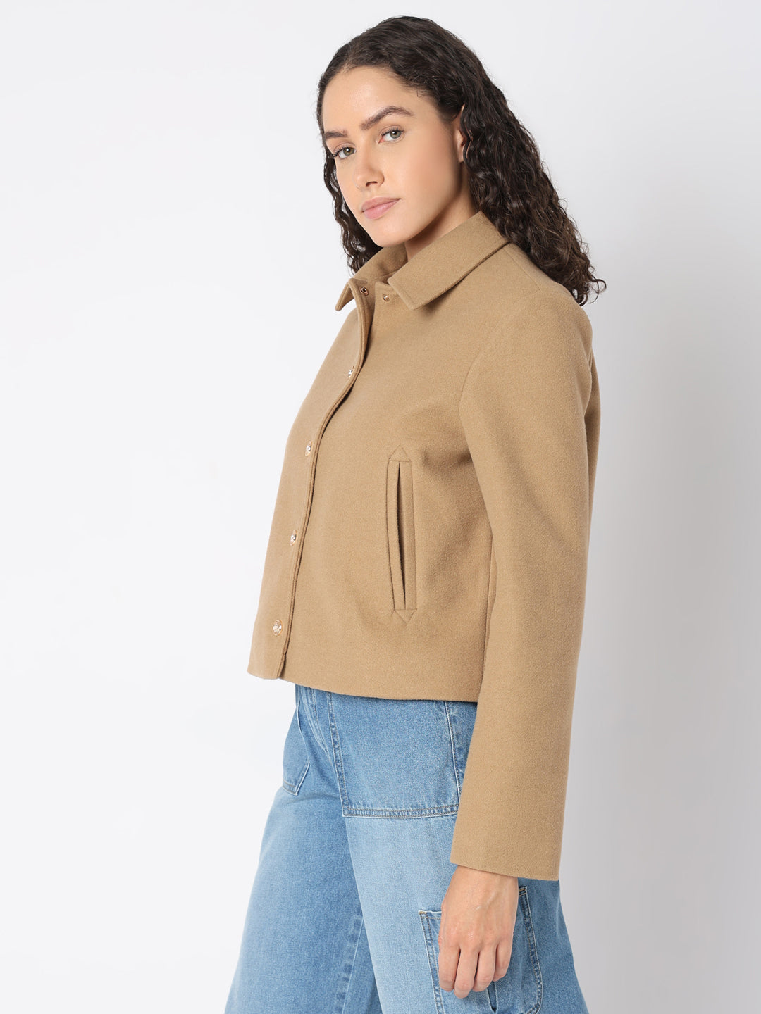 Women's Light Brown Short Jacket