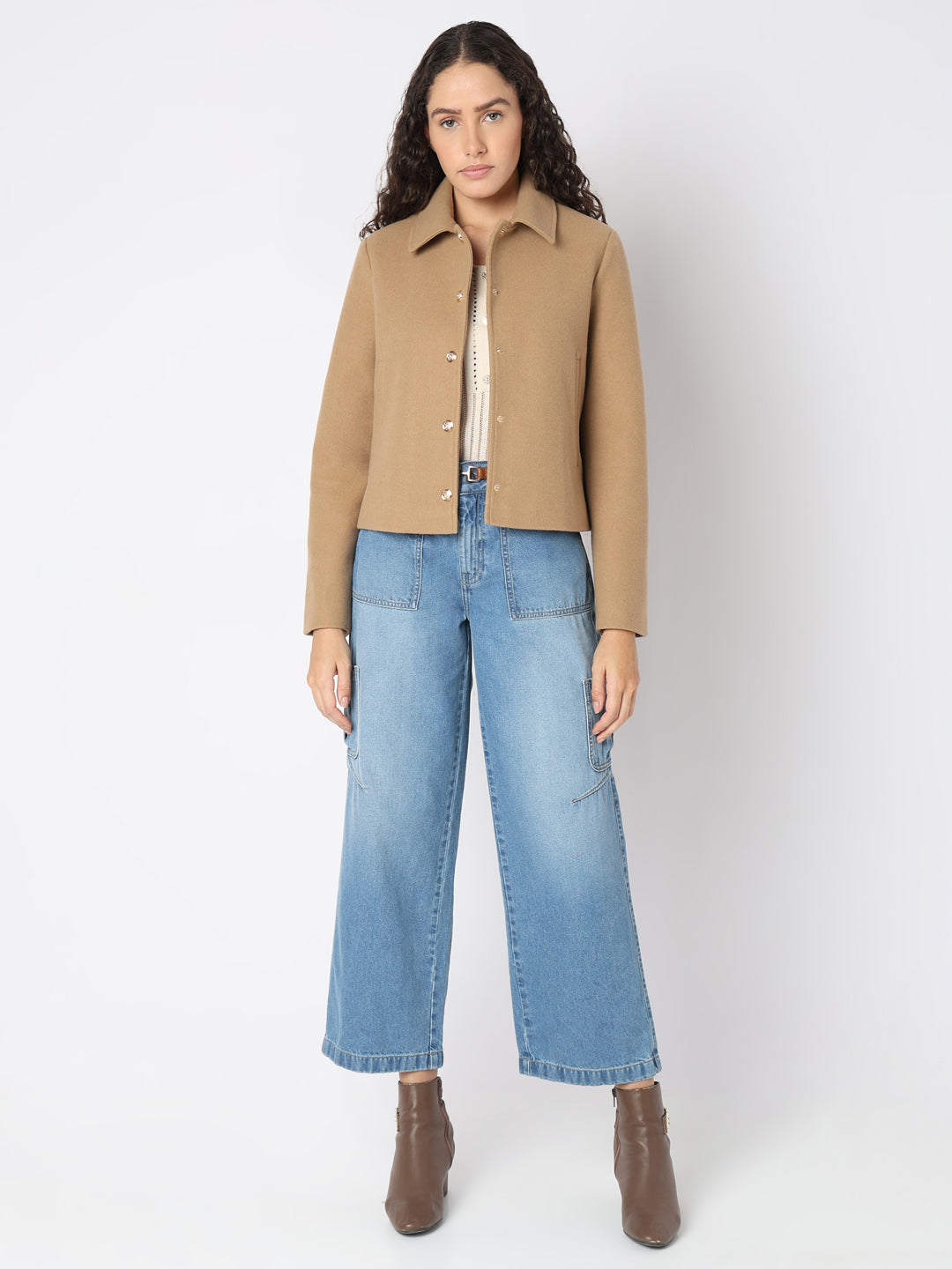 Women's Light Brown Short Jacket