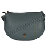 Women's Curb Blue Large Saddle Bag