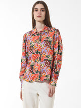 Women's Pink Woven Casual Printed Regular Fit Full Sleeves Shirt