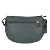 Women's Curb Blue Large Saddle Bag