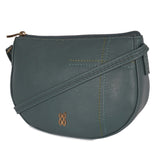 Women's Curb Blue Large Saddle Bag