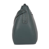 Women's Curb Blue Large Saddle Bag