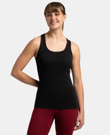 Women's Black Pure Cotton Tank