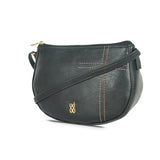 Women's Curb Black Large Saddle Bag