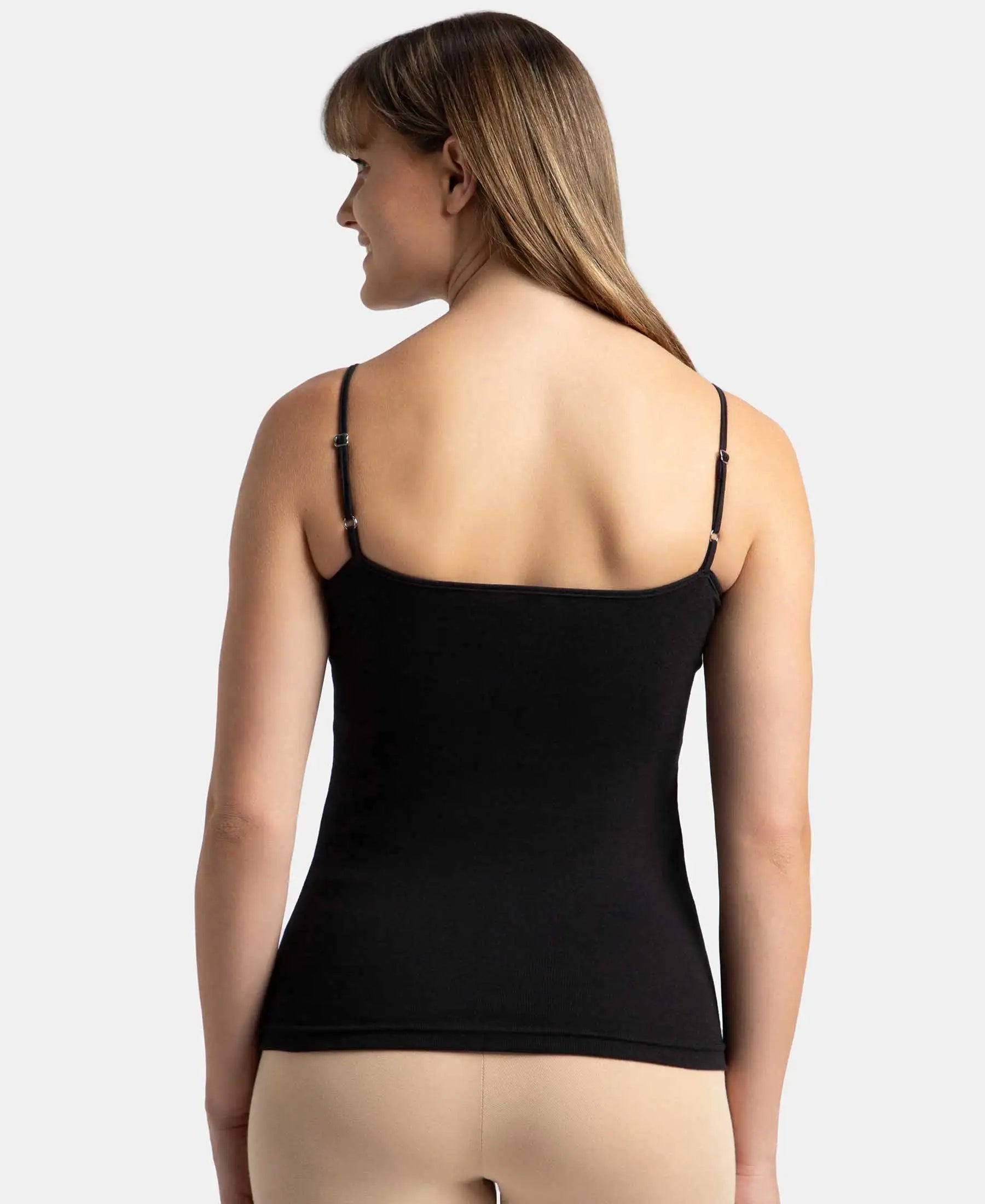Women's Black Pure Cotton Camisole