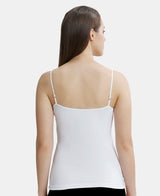 Women's White Pure Cotton Camisole