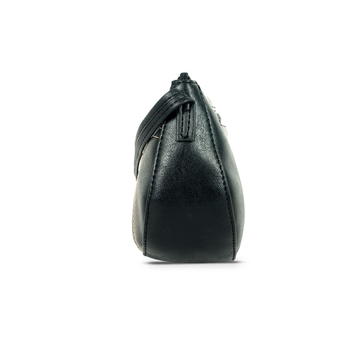 Women's Curb Black Large Saddle Bag