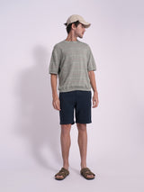 Men's Navy Casual Slim Fit Solid Shorts