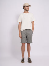 Men's Grey Casual Slim Fit Solid Shorts