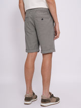 Men's Grey Casual Slim Fit Solid Shorts