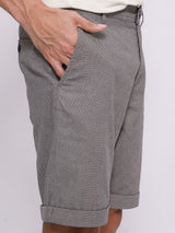 Men's Grey Casual Slim Fit Solid Shorts