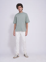 Men's Green Casual Relaxed Fit Solid Short sleeves Tshirt