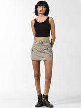 Women's Black Knitted Casual Solid Cropped Sleeveless Top
