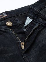 Men's Slim Straight Fit Solid Mid Rise Stretchable Jeans