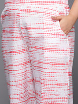 Women Pink Daily  Printed  Three-Quarter Sleeves Kurta Sets