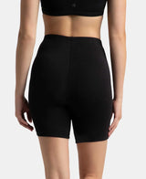 Women's Black Cotton Stretch Shorts