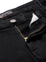 Men's Slim Straight Fit Solid Mid Rise Stretchable Jeans