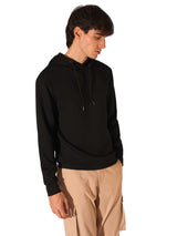 Men's Black Casual Regular Fit Solid Full Sleeves Hoodie