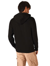 Men's Black Casual Regular Fit Solid Full Sleeves Hoodie