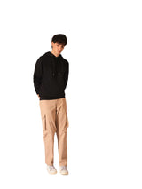 Men's Black Casual Regular Fit Solid Full Sleeves Hoodie