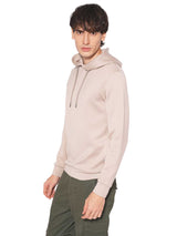 Men's Beige Casual Regular Fit Solid Full Sleeves Hoodie