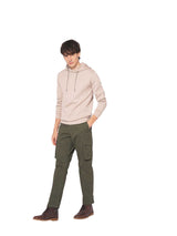 Men's Beige Casual Regular Fit Solid Full Sleeves Hoodie