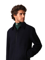 Men's Blue Casual Regular Fit Solid Full Sleeves Jacket