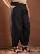 Women Black Daily  Solid Three-Quarter Sleeves Kurta Sets