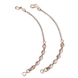 Women's Incredible Oval Shape Gold Plated Ear-Chain(Kaan Chain)