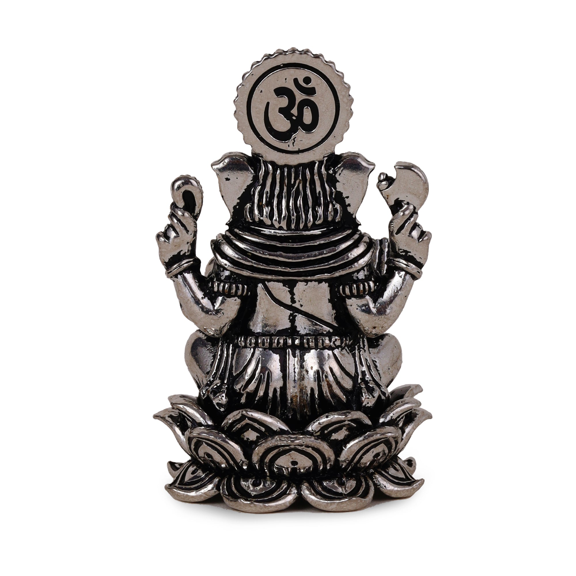 Lord Ganesha Silver Gold Plated Idol Murti Home and Office Decorative Gifting