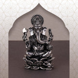Lord Ganesha Silver Gold Plated Idol Murti Home and Office Decorative Gifting