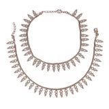 Women's Traditional Good-looking Oval Shape Gold Plated Anklet(Payal) - Set of 2