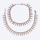 Women's Traditional Good-looking Oval Shape Gold Plated Anklet(Payal) - Set of 2